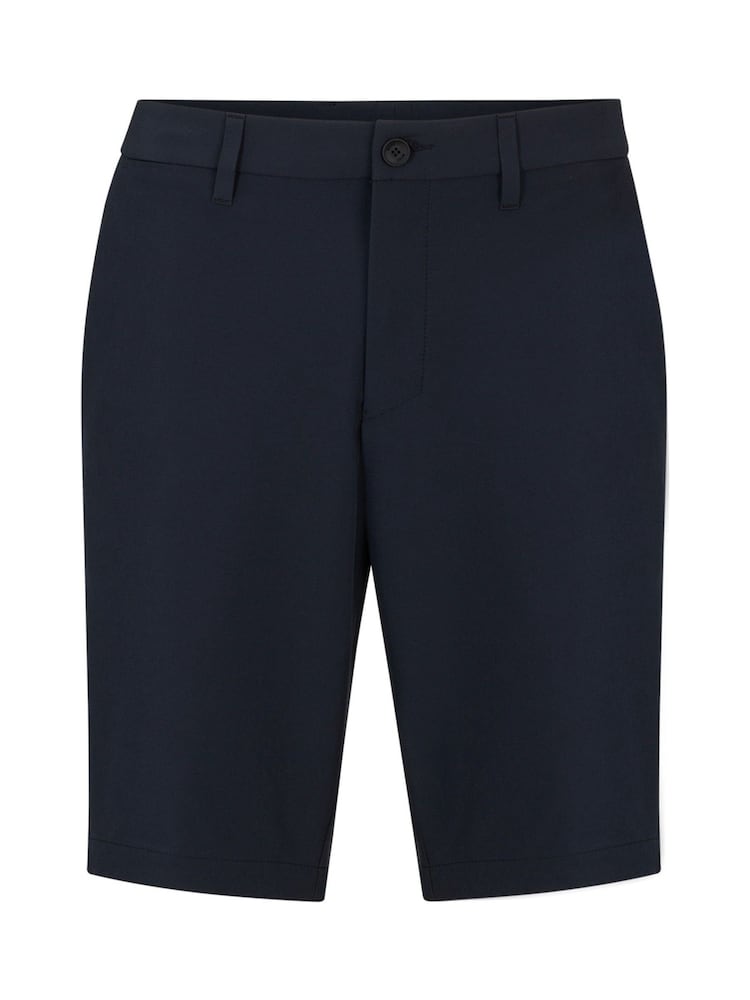 BOSS Dark Blue Chrome Slim Fit Shorts in Water Repellent Easy Iron Fabric - Image 5 of 5
