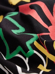 Black Rudolph Graffiti Short Sleeve Christmas 100% Cotton T-Shirt (3-16yrs) - Image 3 of 4