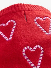 Red Candy Cane Heart Christmas Dog Jumper - Image 6 of 8