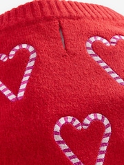 Red Candy Cane Heart Christmas Dog Jumper - Image 8 of 8