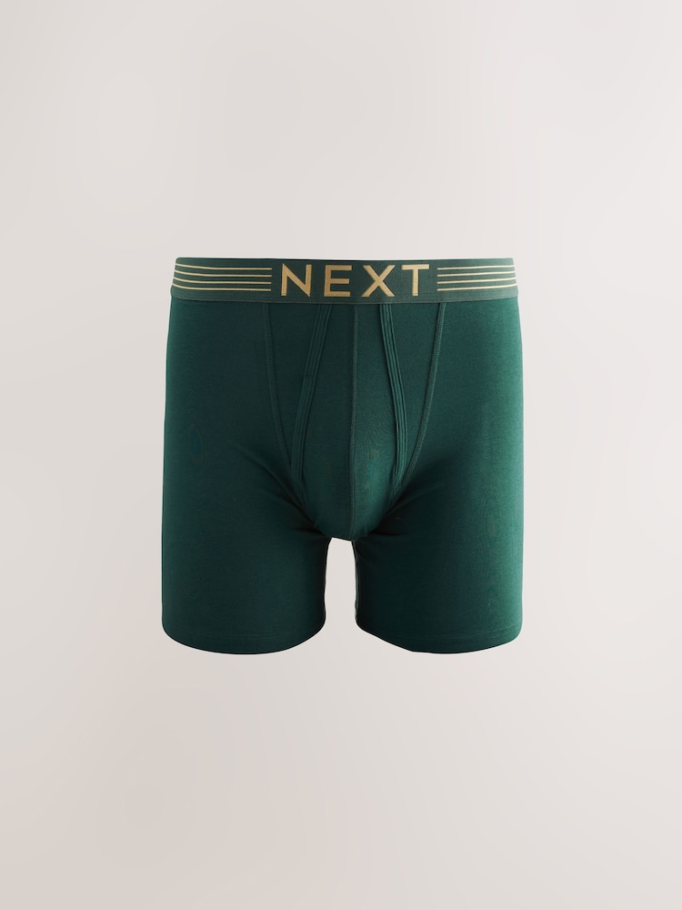 Rich Blue/Green 10 pack Sports Longer Length A-Front Boxers - Image 12 of 14