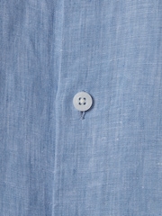 Reiss Sky Blue Ruban 3-9 yrs Linen Cutaway Collar Shirt - Image 4 of 4