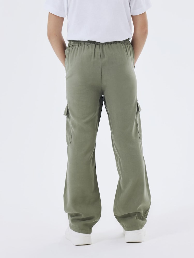 Name It Green Elasticated Waist Cargo Trousers - Image 2 of 5
