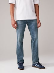 Bleu clair vintage - Coupe classique extensible et décontractée Jeans - Image 1 de 10