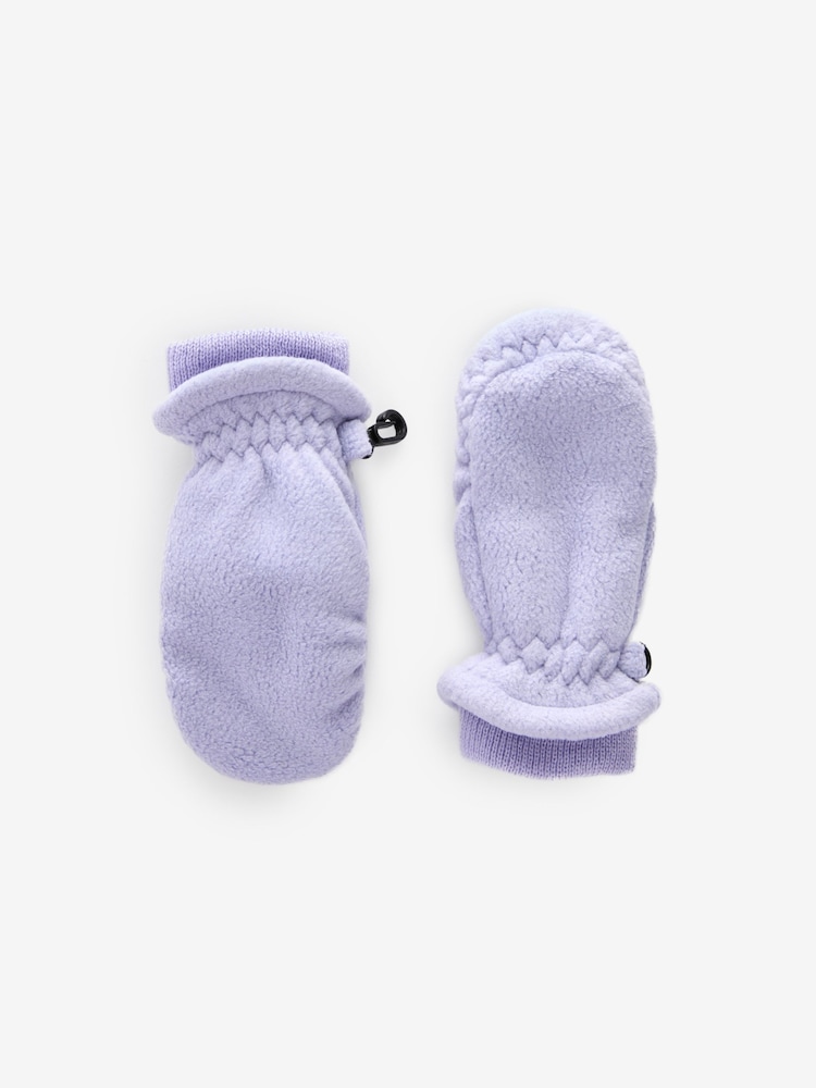 Lilac Purple Fleece Mittens (3mths-6yrs) - Image 1 of 1