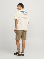 JACK & JONES Brown Relaxed Fit 100% Cotton Denim Shorts - Image 2 of 5