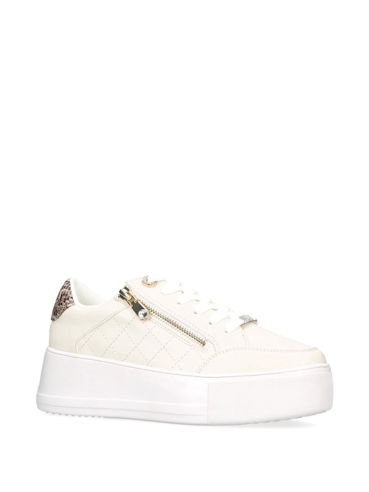 Carvela Jive Quilted Zip Trainers - Image 2 of 5