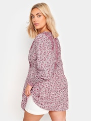 Yours Curve Orange Tiered Blouse - Image 3 of 5