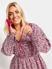 Yours Curve Orange Tiered Blouse - Image 4 of 5