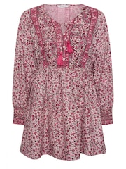 Yours Curve Orange Tiered Blouse - Image 5 of 5