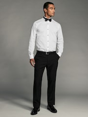 Blanc - Ajustement régulier - Slim Fit Single Cuff Shirt With Wing Collar And Bow Tie Pack - Image 2 of 8