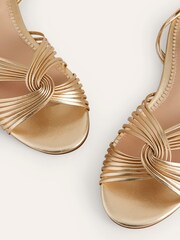 Boden Gold Twist Front Flat Sandals - Image 4 of 4