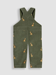 JoJo Maman Bébé Khaki Embroidered Dungarees & Top Set - Image 3 of 6