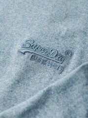 Superdry Blue Vintage Logo Embroidered Henley Top - Image 5 of 6