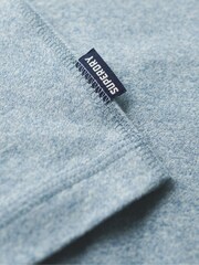 Superdry Blue Vintage Logo Embroidered Henley Top - Image 6 of 6