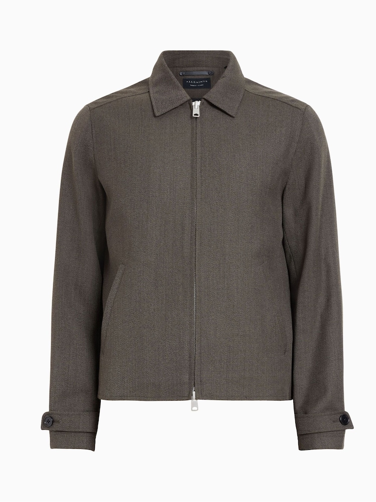 AllSaints Howl Brown Jacket - Image 8 of 8