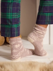 بني منك - Bath & Body Works Cosy Ski Socks 2 Pack - صورة 2 من 5