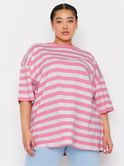 Yours Curve Grey 100% Cotton Boxy T-Shirt - Image 1 of 5