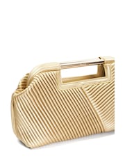 Dune London Gold Ebec Pleated Framed Clutch Bag - Image 5 of 5