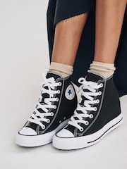 Converse Black Chuck Taylor All Star Wedge Trainers - Image 1 of 14
