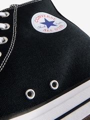Converse Black Chuck Taylor All Star Wedge Trainers - Image 13 of 14