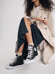 Converse Black Chuck Taylor All Star Wedge Trainers - Image 3 of 14