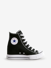 Converse Black Chuck Taylor All Star Wedge Trainers - Image 4 of 14
