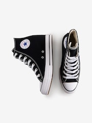 Converse Black Chuck Taylor All Star Wedge Trainers - Image 7 of 14