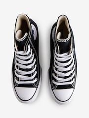 Converse Black Chuck Taylor All Star Wedge Trainers - Image 8 of 14