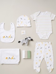 Rock-A-Bye Baby Boutique Pink 100% Cotton Print Gift Set 10 Piece - Image 1 of 6