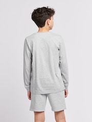 Lee Grey Boys 100% Cotton Wobbly Graphic Long Sleeve T-Shirt - Image 2 of 5