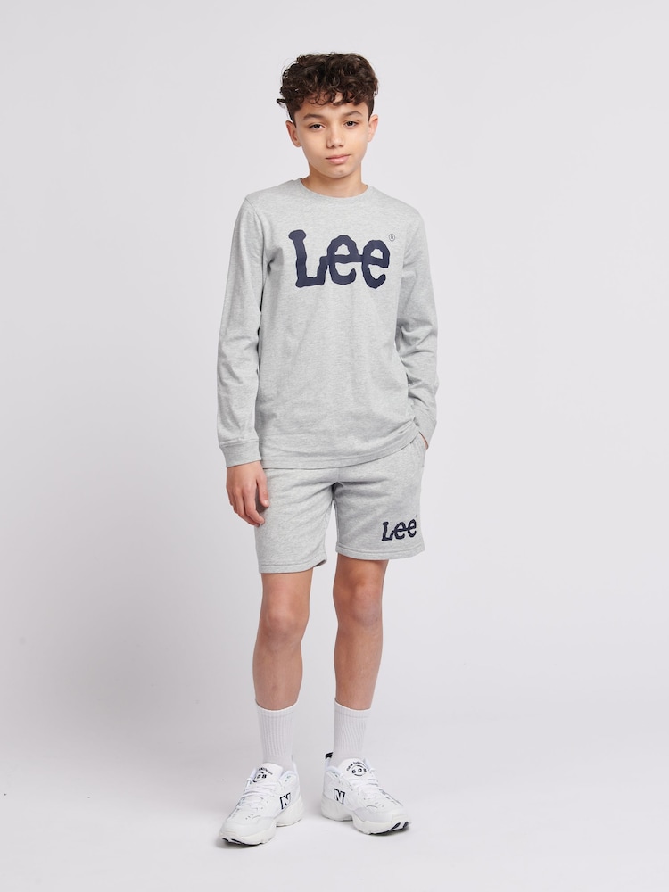 Gri - Lee Băieți 100% Bumbac Wobbly Graphic Mânecă lungă Tricou - Image 4 of 5