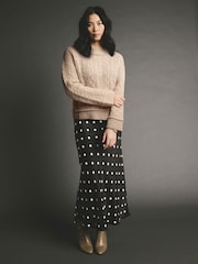 Neutral 100% Lambswool Premium Cable Knitted Jumper - Image 2 of 9