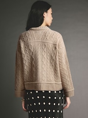 Neutral 100% Lambswool Premium Cable Knitted Jumper - Image 3 of 9