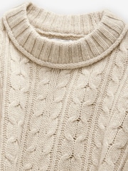 Neutral 100% Lambswool Premium Cable Knitted Jumper - Image 6 of 9