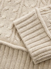 Neutral 100% Lambswool Premium Cable Knitted Jumper - Image 7 of 9