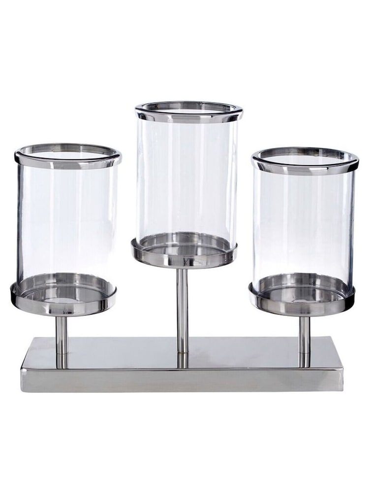 Interiors by Premier Silver Kensington Townhouse 3 Light Candle Holder - Image 3 of 3 Interiors by Premier Silver Kensington Townhouse 3 Light Candle Holder - Image 3 of 3