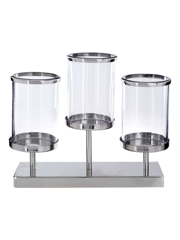 Interiors by Premier Silver Kensington Townhouse 3 Light Candle Holder - Image 5 of 5 Interiors by Premier Silver Kensington Townhouse 3 Light Candle Holder - Image 5 of 5