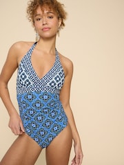 White Stuff Blue Sunshine Reversible Swimsuit - Image 1 of 7