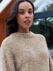 Neutral Mole Boucle Knitted Crew Neck Jumper - Image 4 of 7