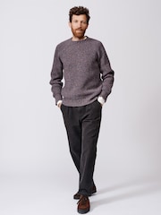 Aubin Markby Twist Purple Crew Jumper - Image 3 of 5