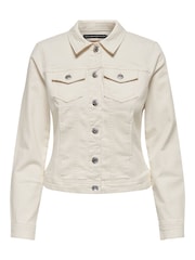 ONLY Cream Denim Jacket - Image 6 of 7