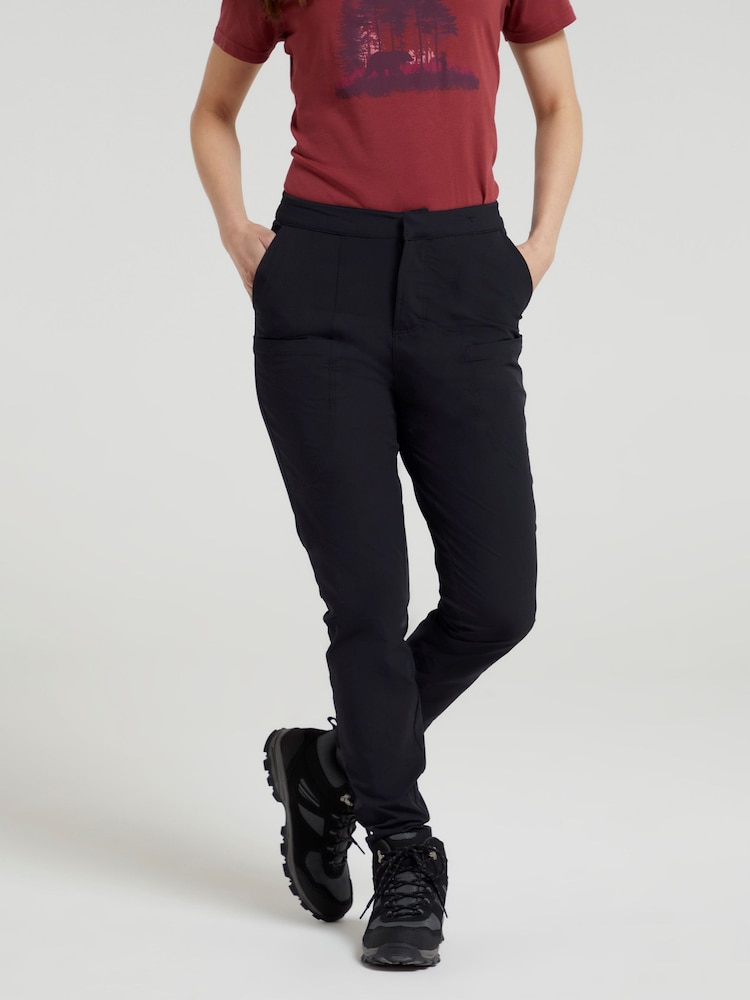 Mountain Warehouse Black Womens 100% Cotton Kesugi Trekking Trousers - Image 1 of 4