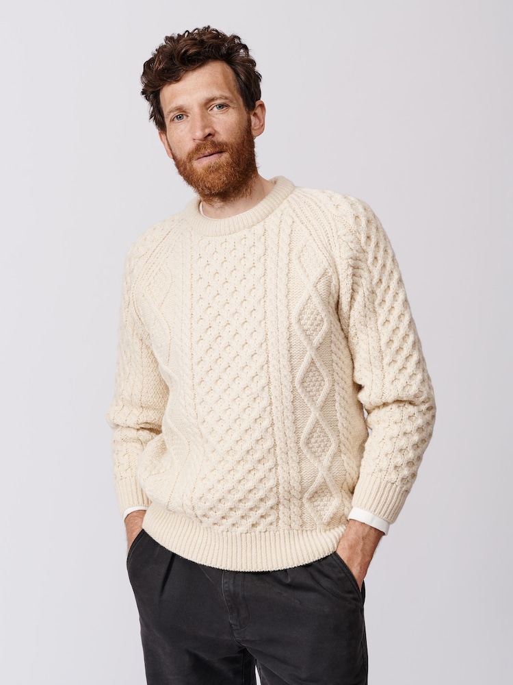 Aubin Aran Wool Jumper - Image 1 of 6