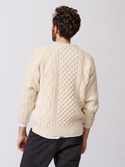 Aubin Aran Wool Jumper - Image 2 of 6