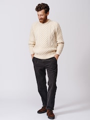 Aubin Aran Wool Jumper - Image 3 of 6