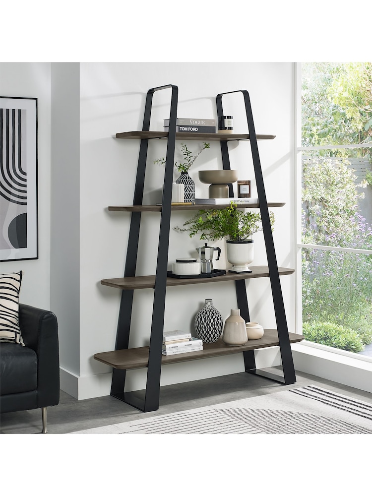 Bentley Designs Weathered Oak Peppercorn Emerson Open Display Unit - Image 1 of 5