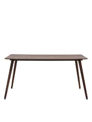 Gallery Home Dark Wood Temara Oak Style 6 Seater Dining Table - Image 4 of 5