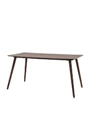 Gallery Home Dark Wood Temara Oak Style 6 Seater Dining Table - Image 5 of 5