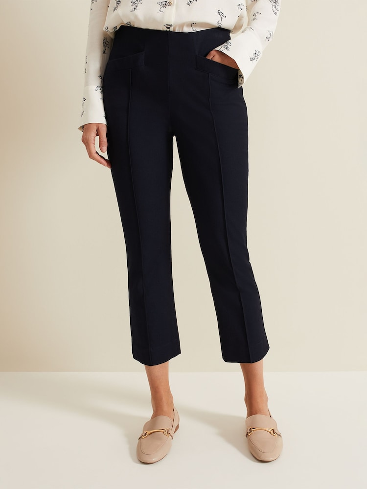 Phase Eight Blue Miah Stretch Capri Trousers - Image 3 of 7